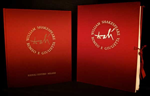 Salvador Dali Romeo e Giulietta copertina libro completo della tragedia di William Shakespeare edito dalla Rizzoli Milano 1975 